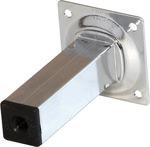 IB-Style - 4er Set Tischbeine/Möbelfüße ohne Befestigungsschrauben | 36 Variationen | 25 x 25 mm, Form: Rechteckig | verchromt | 10 cm - ohne Regulierschrauben