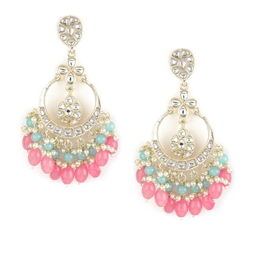 See full amazon price history chart for Rubans 18K Gold Plated Handcrafted Kundan Studded Multicolor Big Chandbali Earrings with White, Pink, and Blue Beads for Women & Girls, Perfect for Any Festive & Wedding Occasion Rubans 18K Gold Plated Handcrafted Kundan Studded Multicolor Big Chandbali Earrings with White, Pink, and Blue Beads for Women & Girls, Perfect for Any Festive & Wedding Occasion (B0D6RGXR2B) Amazon Price History, Amazon Price Tracker