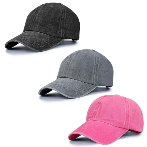 Image of Baseball Cap Unisex Vintage Washed Distressed Cap,Retro Adjustable Dad Hats,Baseball Hat for Men Women