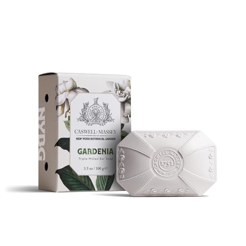 Image of Caswell-Massey Gardenia Natural Bar Soap for Women, Moisturizing Body Soap Bar for All Skin Types, Made with Essential Oils & Plant-Based Formula for Soft Skin, 3.5 oz