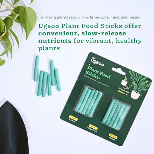 Image of UGAOO Plant Food & Bloom Fertilizer Sticks Combo for Indoor & Outdoor Plants | Slow Release Plant Nutrition & Flower Booster | Fertilizer Sticks for Potted Plants | Pack of 40 (20+20)