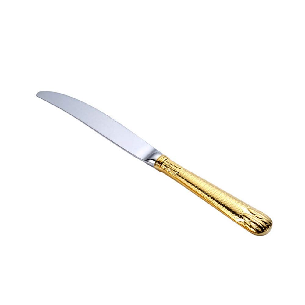 Besteckset, 4-teiliges Besteckset aus vergoldetem Edelstahl | Elegantes Besteck for 1 Person | Hochwertiges Silberbesteckset
