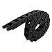 Aexit 18mm x Electrical equipment 25mm Black Plastic Cable Drag Chain Wire Carrier 106cm Length for CNC