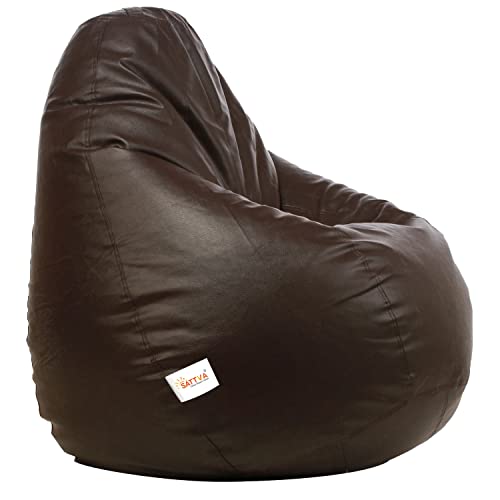 Image of Sattva Classic Bean Bag Cover (Without Beans) XL Size - Brown