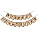 Happy Birthday Bunting Banner Decorative Burlap Banner Party Supplies for Baby Shower, One Banner Party Decorations, Photo Props (Football)