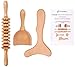 3-in-1 Wood Therapy Massage Tools Maderotherapia Kit Lymphatic Drainage Massager Wooden Massager for Anti-Cellulite,Body Sculpting and Contouring