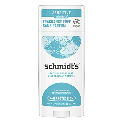 Unilever Schmidt's Aluminum-Free Vegan Deodorant Bergamot & Lime for Women and Men, with 24 Hour Odor Protection, Natural Ingredients, Cruelty-Free, 2.65 oz