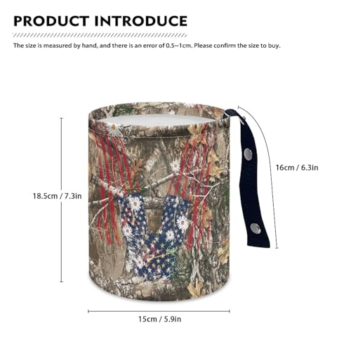 Image of Camo Car Trash Bin Folding Vehicle Garbage Small Mini Can Travel Garbage Organizer Bag Accessories