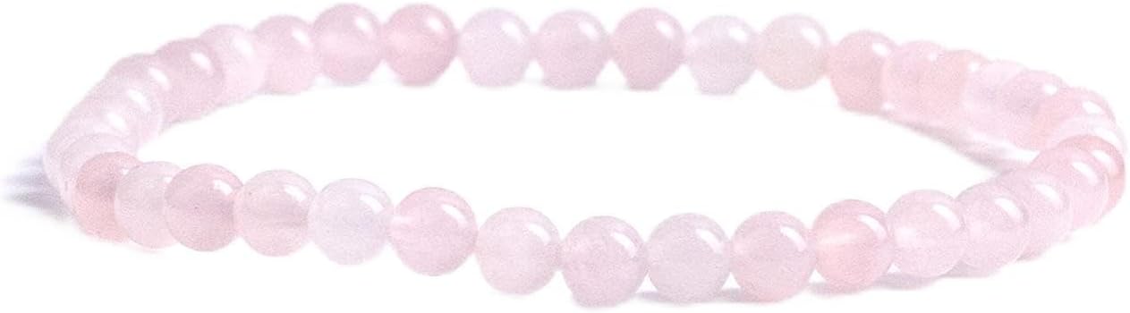 Gemstone Beaded Bracelets For Women and Men โ Promotes Protection, Courage, Focus, Balance & Luck โ Available in S, M, L with 4mm Round Beads