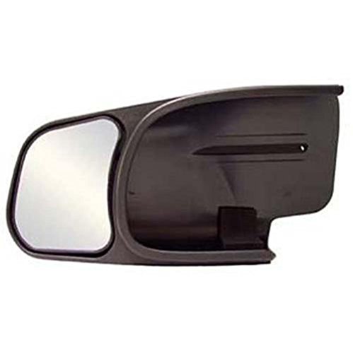 Custom Towing Mirror RH(Passenger) Side Slide Over Existing Mirror To Add Vision For Towing Fits Full Black And Chrome-.