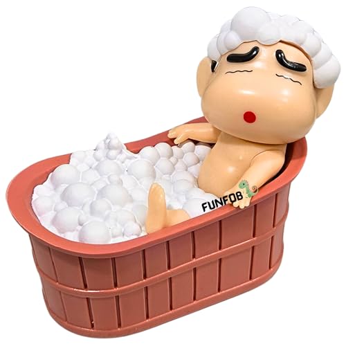 Image of FUNFOB Shinchan Action Figure | Shin chan Figurine Cartoon Figures Toys for Boys & Girls PVC Multicolour | Shin-chan Bath -Tub