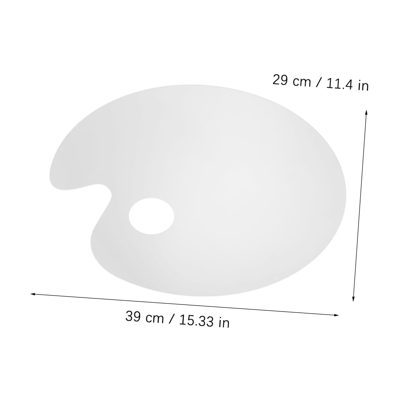 HOMSFOU Handheld Painting Acrylic Palette Pigment Tray for Artists Schools Makeup Parties