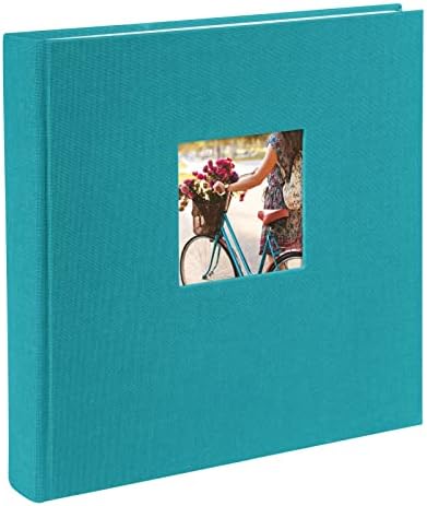 Goldbuch Photo Album Trend, Bella Vista, 30 x 25 cm, 40 Black Pages with Glassine Dividers, Extensible, Linen, Black 26977