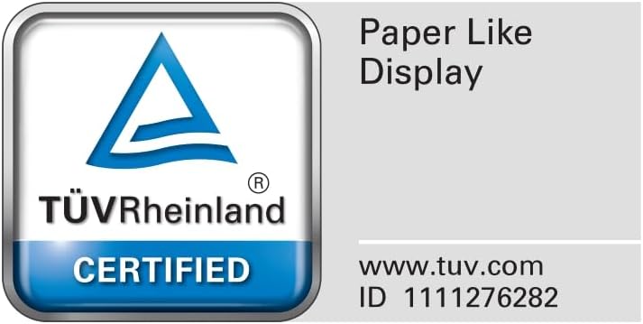 TUV Rheinland Certified Paper Like Display logo