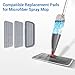 Bluearks 6Pcs Microfiber Mop Replacement Pads,Compatible with Wet/Dry Mop Floor Cleaning Pad Fit All Spray Mops,14.9 * 4.7’’ Size Spray Mop Pads Refills