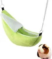 qiangXINGYai 1 pacote com rede para casa suspensa para hamster, design de banana, gaiola de algodão para animais pequenos, ninho para dormir, adequado para cama de animal de estimação pequeno,