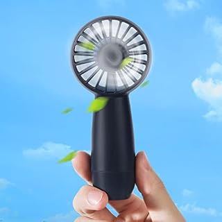 Handheld Fan Mini Hand Held Fans, Small USB Desk Fan Portable Fan Cooling with Rechargeable Battery, 3 Speeds Electric Personal Fan for School Office Home Travel, Holiday Essentials for Women Men