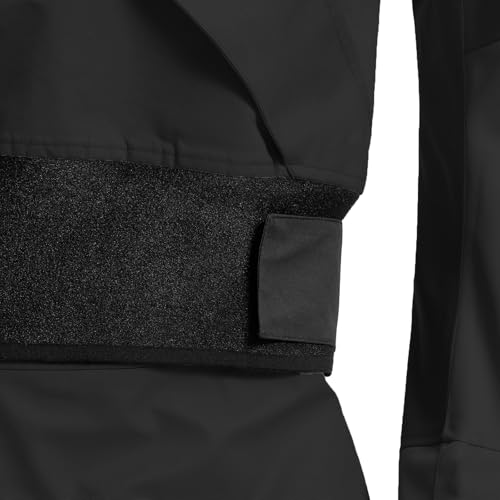 FANGBLUE Drysuit Breathable Men's Front Zipper Sailing Boating Nylon For Paddling Kayaking Fishing Waterproof Dry Suit (BLACK-XL)