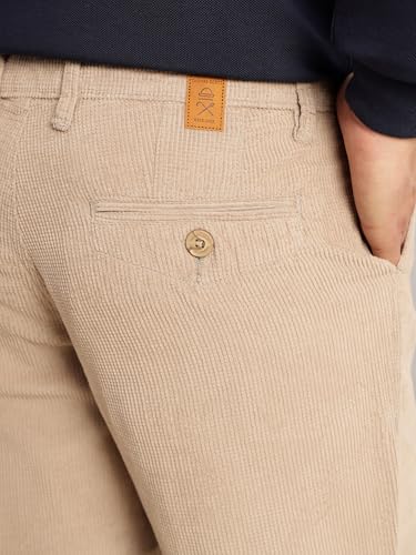 Image of Thomas Scott Men's Regular Fit Mid-Rise Corduroy Trouser | Textured Fabric | 4-Pocket Casual Pants for Men