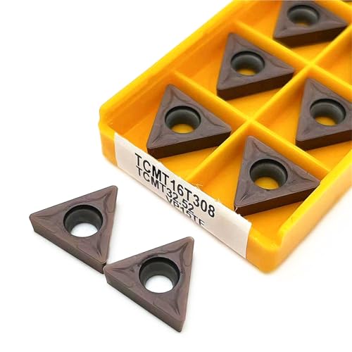Image of turning insert, 10pcs TCMT16T304 TCMT16T308 MA VP15TF UE6020 US735 Carbide Insert TCMT Turning Tool Internal Milling 16T304(Tcmt16t308 Vp15tf)