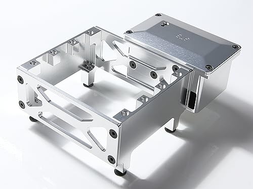 GTBRacing CNC Aluminum Servo Mount Receiver Case for 1:5 RC Car LOSI Desert Buggy DBXL-E 2.0 Upgrade Part (Silver)