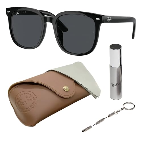Ray-Ban RB4401D Square Shaped Sunglasses for Men & Women with Official RAYBAN Eyewear Kit