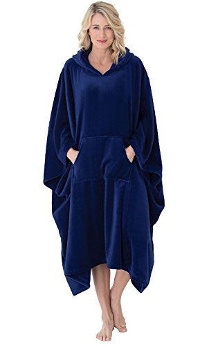 PajamaGram Women's Wearable Throw Bathrobe, Twilight, OneSize