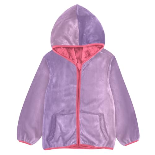 GuoChe Purple Gradient Boys Sherpa Jacket