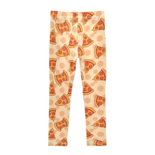 Girls Leggings Size 4T Pizza Polka Dots Soft Stretchy Pants Breathable Girl Clothes for Dresses Dance2