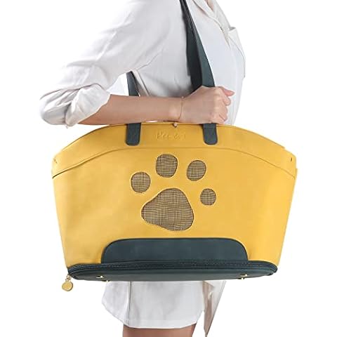 Pet&i Fashion Weiche Seiten Katze Tragetasche, Premium PU-Leder Hunde Geldbörse Cover