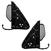 Brock Replacement Driver and Passenger Set Power Side Door Black & Chrome Mirrors Compatible with 99-02 Silverado Sierra Pickup Truck 15172249 15172248