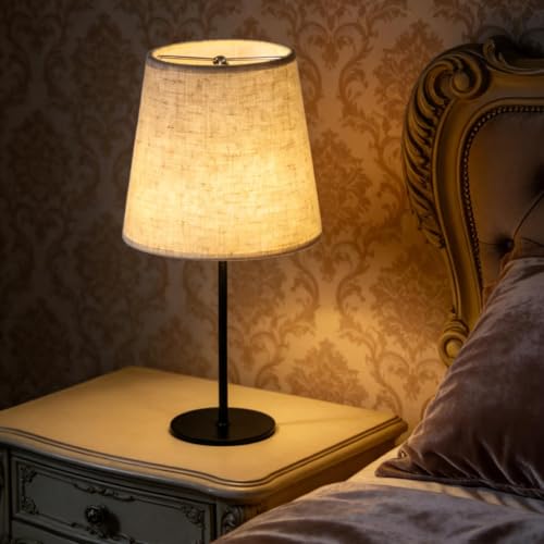 Small Clip Lamp Shades: 6 Pack Linen Fabric Lampshade, Clip-On Chandelier Lampshade, Table Lamp Shade, for Ceiling and Wall Lamps Replacement, Chandeliers Table Lamps (Beige, 90x140x130mm) - Image 5