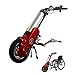 CHUDAN Trazione Elettrica su Sedia A Rotelle 36V 400W Handbike Sedie A Rotelle con Pneumatici da 12" Scooter Medico Agganciabile per Sedia A Rotelle Pieghevole, Sedia A Rotelle Sportiva,Rosso