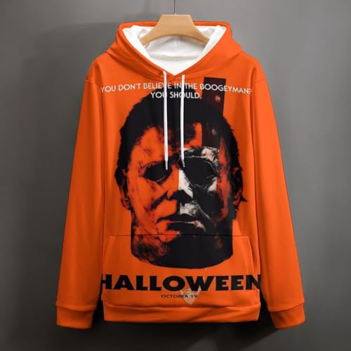 ZHANGXM Adult Sweater Sweatshirts Halloween Michael Myers Casual Long Sleeve Pullover Sweatshirt Outfits Fall Clothes4