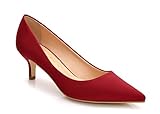 ComeShun Womens Shoes Slip On Kitten Heels Comfort Dress Pumps