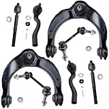 Detroit Axle - 8pc Front End Control Arms Kit for 11-15 Jeep Grand Cherokee Dodge Durango, 2 Upper Control Arms + Ball Joint 4 Tie Rod Ends 2 Sway Bars 2011 2012 2013 2014 2015 Replacement