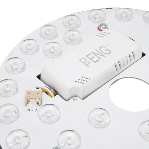 Cheotime 7,1 -calowy Wentylatory LED wentylatora sufitowego, wymiana światła LED, 18W 3CCT 3000K 4200K 6500K Zestaw wentylatora sufitowego, Zestaw okrągłego silnika LED,