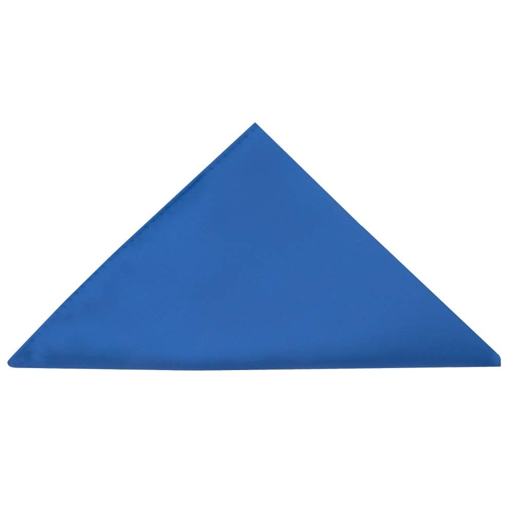 TIES R US Plain Electric Blue Pocket Square