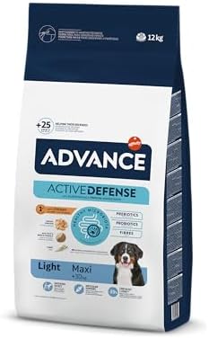 Advance Maxi Adult Light – Trockenfutter für ausgewachsene Hunde großer Rassen mit Huhn – 12 kg
