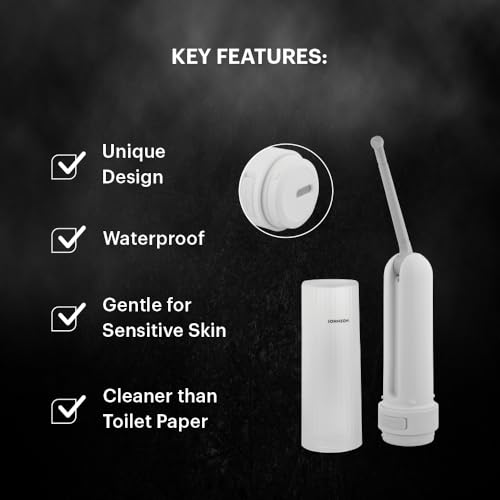 Image of Johnson AquaJet Plus Rechargeable Portable Bidet | Type C Port | Three Spray Mode | 180 Adjustable Nozzle | 180 ml Tank | IPX7 Waterproof | Travel, Elderly, Baby & Female Use | 1-Year Warranty