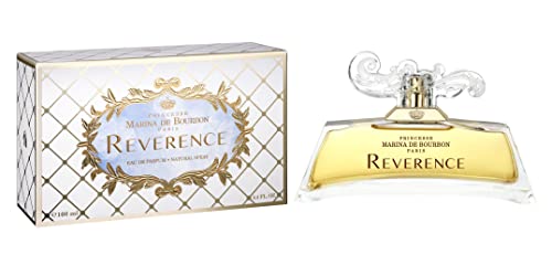 Reverence by Princesse Marina de Bourbon | Eau de Parfum Spray | Fragrance for Women | Sweet Floral Scent with Notes of Spicy Pepper, Rose, and Musk | 100 mL / 3.3 fl oz