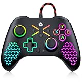 Lapezei RGB Wired Controller für Xbox Series S/X, Gamepad mit Xbox One, PC/Android/iOS, mit Back...