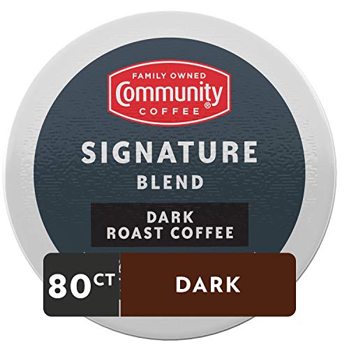 Image of Community Coffee Signature Blend 80 Count Coffee Pods, Dark Roast, Compatible with Keurig 2.0 K-Cup Brewers, Box of 80 Pods (Pack of 2)