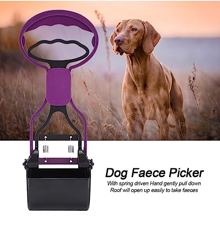 Image of Purple Poop Scooper for Large,Medium and Small Pets, Dogs,Cats Etc. Claw Grabber not Foldable and Very Suitable for Gravel, Grass and Concrete and Yard Shovel 12 cm