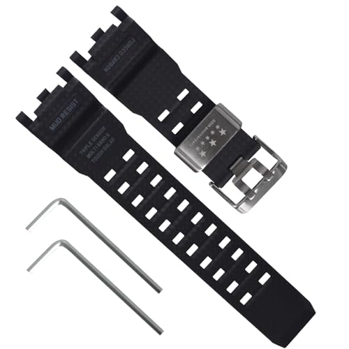 Bracelet de montre en résine pour Casio G-Shock GWG-2000 noir