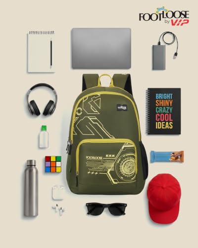 Image of FOOTLOOSE by VIP Nomad Laptop Backpack for Men & Women | 26 Litre Travel Backpack with 15.6 inch Laptop Compartment | Office, College, School Bag