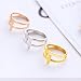 Imagen de Fashion Month Elegante Anillo de Compromiso de Acero Inoxidable DE 18 Quilates con Cruz Doble para Mujer
