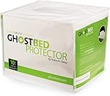 GhostBed Water Resistant Mattress Protector Cover - Noiseless, Lightweight, Breathable and Plastic-Free - Split King White