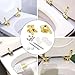 Loszaral Gold Toilet Seat Hinges, Universal Fit, Complete Installation Kit, Premium Zinc Alloy, Anti-Corrosion Nylon Nuts, Adjustable Fittings