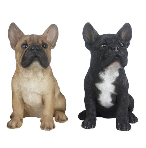 Esschert Design Hundefigur Französische Bulldogge Beige sitzend